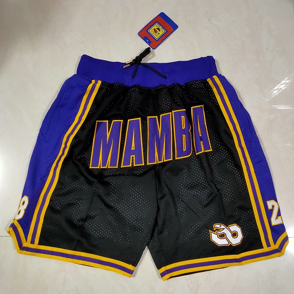 Men NBA 2021 Los Angeles Lakers Black Shorts 2->los angeles lakers->NBA Jersey